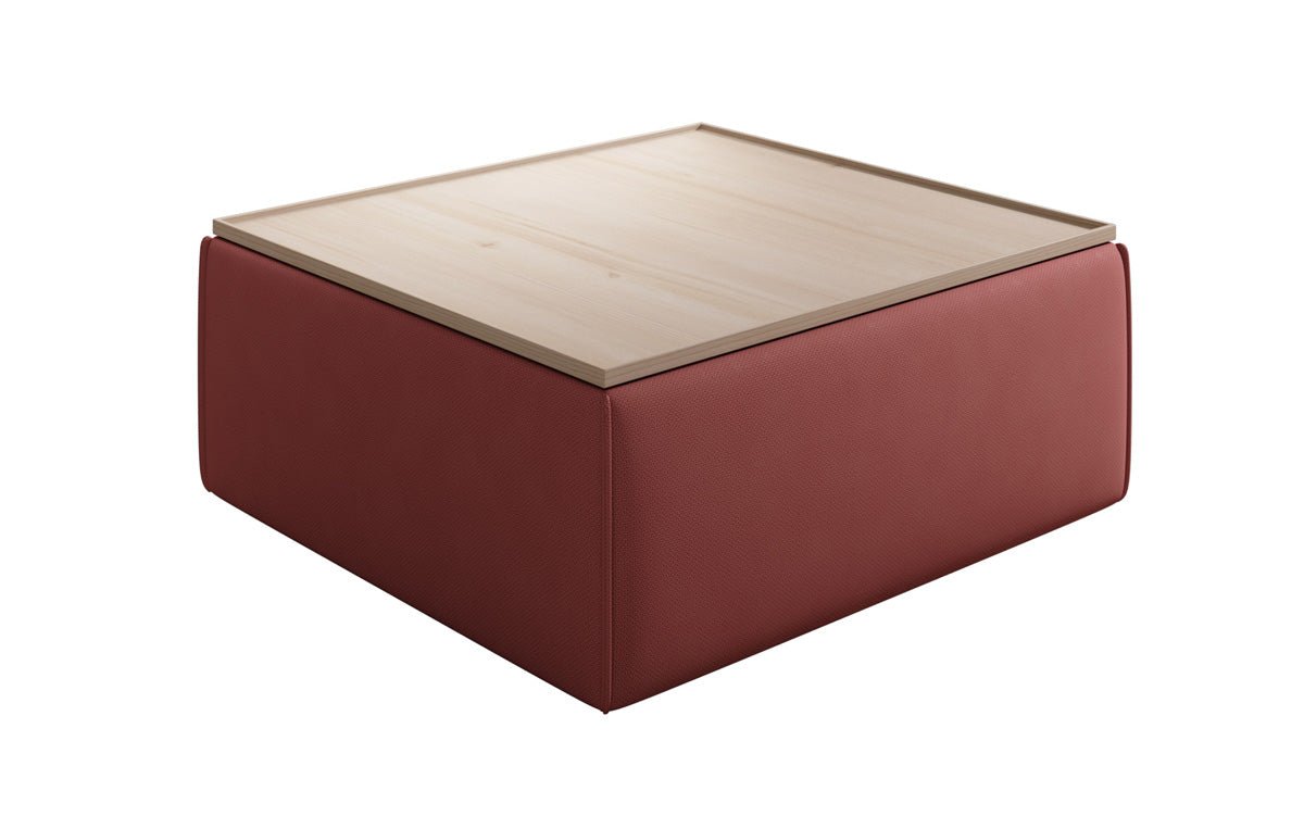 Lesley Multifunktionaler Beistellhocker Couchtisch aus Stoff mit Integriertem Stauraum