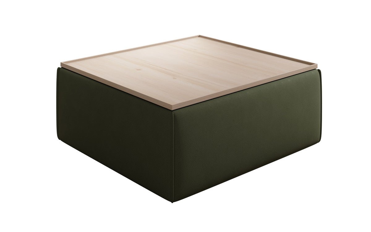 Lesley Multifunktionaler Beistellhocker Couchtisch aus Stoff mit Integriertem Stauraum