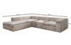 Modernes L-Sofa Lesley L: Samtweicher Cord, Komfortable Ottomane, Stilvolles Wohnen