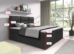 Lade das Bild in den Galerie-Viewer, Boxspringbett Carré mit 4 USB-Anschlüssen – Modernes Design, Hoher Komfort
