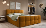 Lade das Bild in den Galerie-Viewer, Luxuriöses Bouclé Boxspringbett Cozy: Eleganter Komfort mit Praktischem Stauraum
