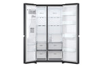 Lade das Bild in den Galerie-Viewer, LG Side-by-Side Kühlschrank GSLV71MCTD, Matte Black, Total No Frost, Eis- &amp; Wasserspender, ThinQ Smart
