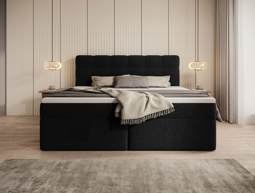 Geräumiges Faro Frottee Boxspringbett mit Stauraum – Ultimativer Schlafkomfort und Eleganz