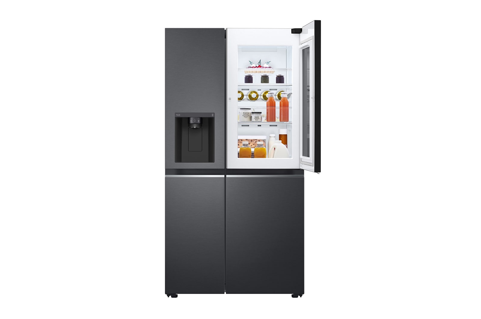 LG InstaView Side-by-Side Kühlschrank: 635L, Door-in-Door, Eis- & Wasserspender, Smart ThinQ