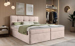Lade das Bild in den Galerie-Viewer, Luxuriöses Samt Boxspringbett Cozy II mit Integriertem Stauraum und Topper
