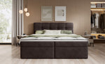 Lade das Bild in den Galerie-Viewer, Luxuriöses Samt Boxspringbett Cozy II mit Integriertem Stauraum und Topper

