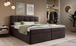 Lade das Bild in den Galerie-Viewer, Luxuriöses Samt Boxspringbett Cozy II mit Integriertem Stauraum und Topper
