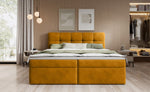 Lade das Bild in den Galerie-Viewer, Luxuriöses Samt Boxspringbett Cozy II mit Integriertem Stauraum und Topper
