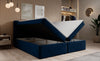 Luxuriöses Samt Boxspringbett Cozy II mit Integriertem Stauraum und Topper