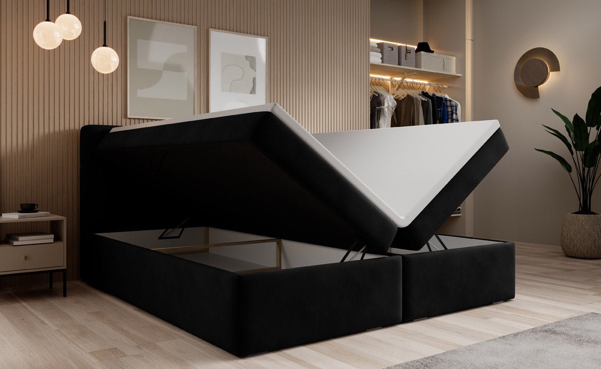 Elegantes Boxspringbett Cozy II Samt mit Praktischem Stauraum für Ihr Schlafzimmer