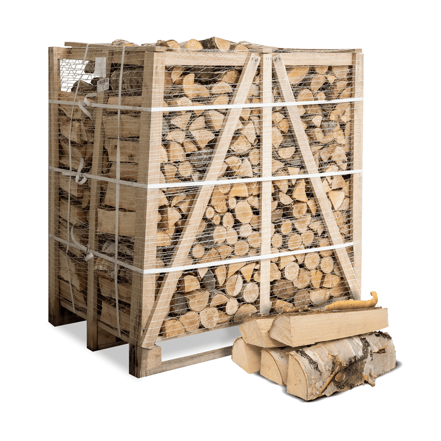 Premium Birken-Brennholz 1 RM: Luftgetrocknet, Hoher Heizwert, 33cm Scheite