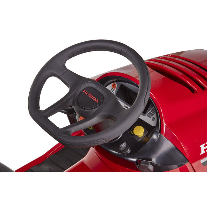 Honda HF 2417 HT Rasentraktor: Leistungsstarker Aufsitzmäher für große Gärten mit V2-Motor