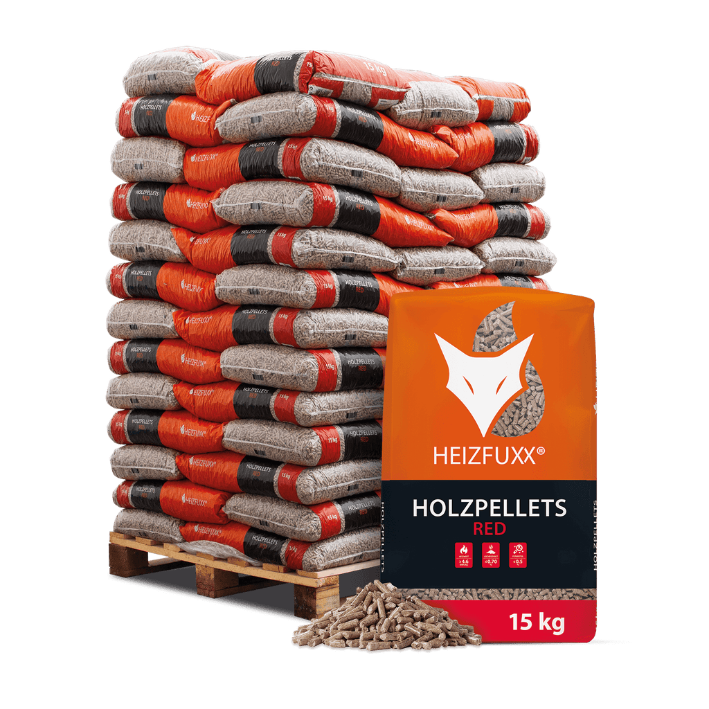 Heizfuxx® Red ENplus A1 Hartholz-Pellets: Effizient, sauber, nachhaltig heizen
