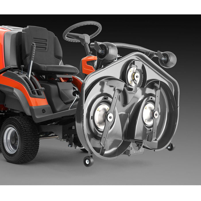 Husqvarna RC 318T Frontmäher: Wendiger Aufsitzmäher mit Knicklenkung, ACTech, Sammel-/Auswurf-Funktion