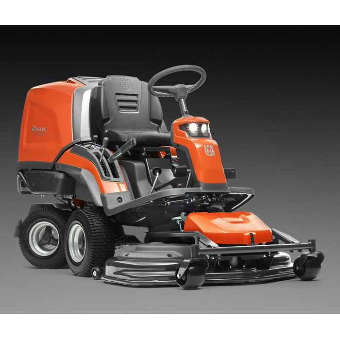 Husqvarna RC 318T Frontmäher: Wendiger Aufsitzmäher mit Knicklenkung, ACTech, Sammel-/Auswurf-Funktion