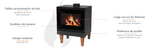 Lade das Bild in den Galerie-Viewer, Leistungsstarkes Iseo Holzofen-Paket mit Oberauslass: 11 kW, effizient, modernes Design

