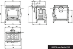 Lade das Bild in den Galerie-Viewer, Robuster La Nordica Isotta con cerchi Evo Holzofen mit Kochplatte – 11,9 kW Leistung
