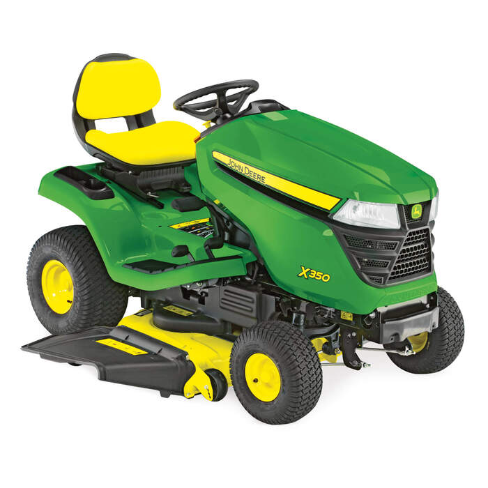 JOHN DEERE X350 Rasentraktor 107 cm Mähwerk 16,4 PS Kawasaki Motor Modell 2024