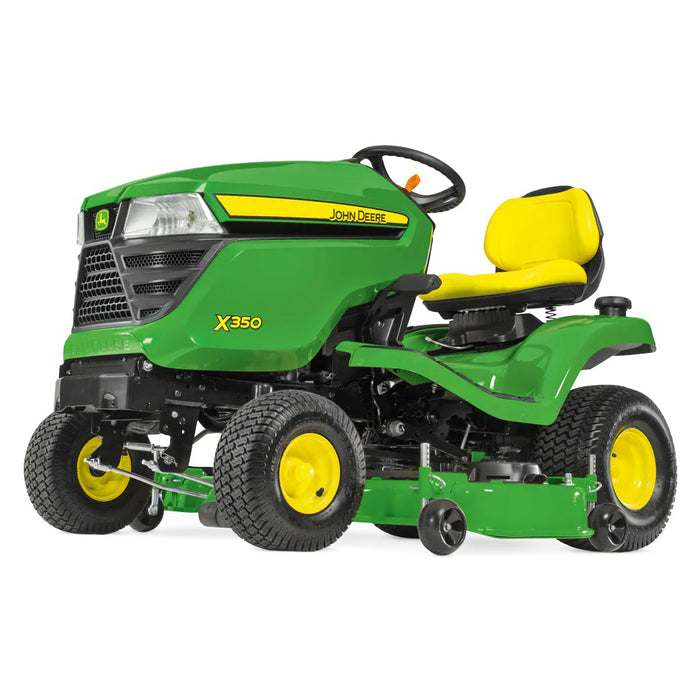 JOHN DEERE X350 Rasentraktor 107 cm Mähwerk 16,4 PS Kawasaki Motor Modell 2024