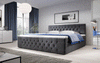 Velutto Boxspringbett Samtbezug Stauraum 6 Farben Chesterfield-Stil Bonnellfederkernmatratze Luxus