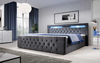 Luxuriöses Gloria Boxspringbett mit LED, Samtbezug und Stauraum