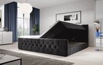 Lade das Bild in den Galerie-Viewer, Velutto Boxspringbett Samtbezug Stauraum 6 Farben Chesterfield-Stil Bonnellfederkernmatratze Luxus

