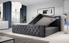 Luxuriöses Gloria Boxspringbett mit LED, Samtbezug und Stauraum