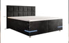 Luxuriöses Samt Boxspringbett Lea mit LED & Chromfüßen – Optimaler Schlafkomfort