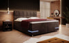 Luxuriöses Samt Boxspringbett Lea mit LED & Chromfüßen – Optimaler Schlafkomfort