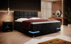 Luxuriöses Samt Boxspringbett Lea mit LED & Chromfüßen – Optimaler Schlafkomfort