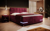 Luxuriöses Samt Boxspringbett Lea mit LED & Chromfüßen – Optimaler Schlafkomfort