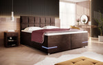 Lade das Bild in den Galerie-Viewer, Luxuriöses Samt Boxspringbett Lea mit LED &amp; Chromfüßen – Optimaler Schlafkomfort

