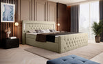 Lade das Bild in den Galerie-Viewer, Elegance Boxspringbett Samt LED USB – Luxus Schlafzimmer mit Stauraum
