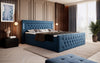Elegance Boxspringbett Samt LED USB – Luxus Schlafzimmer mit Stauraum