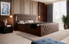 Elegance Boxspringbett Samt LED USB – Luxus Schlafzimmer mit Stauraum