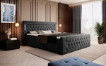 Lade das Bild in den Galerie-Viewer, Elegance Boxspringbett Samt LED USB – Luxus Schlafzimmer mit Stauraum
