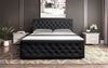 Luxuriöses Boxspringbett Bellissimo Kunstleder mit 4 Schubladen, Federkernmatratze, Topper