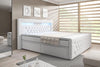 Luxuriöses Sera Boxspringbett mit LED-Beleuchtung, Samtbezug, 4 Schubladen