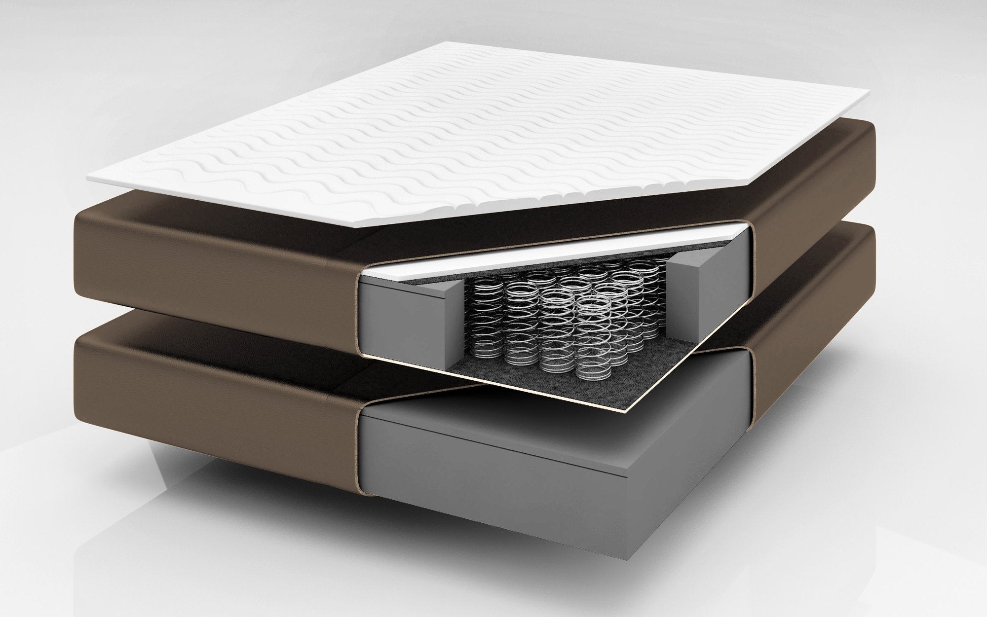 Luxuriöses Sera Boxspringbett mit LED-Beleuchtung, Samtbezug, 4 Schubladen