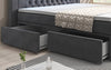 Luxuriöses Sera Boxspringbett mit LED-Beleuchtung, Samtbezug, 4 Schubladen