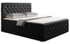 Luxuriöses Boxspringbett Bellissimo Kunstleder mit 4 Schubladen, Federkernmatratze, Topper