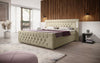 Luxuriöses Boxspringbett Charme mit LEDs, USB-Ports und eleganten Schubladen