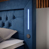 Diva Boxspringbett mit Samtbezug, LED-Beleuchtung, USB & Stauraum-Schubladen