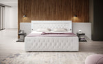 Lade das Bild in den Galerie-Viewer, Diva Boxspringbett mit Samtbezug, LED-Beleuchtung, USB &amp; Stauraum-Schubladen
