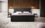 Lade das Bild in den Galerie-Viewer, Diva Boxspringbett mit Samtbezug, LED-Beleuchtung, USB &amp; Stauraum-Schubladen
