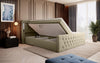 Elegance Boxspringbett Samt LED USB – Luxus Schlafzimmer mit Stauraum
