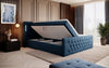 Elegance Boxspringbett Samt LED USB – Luxus Schlafzimmer mit Stauraum