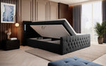 Lade das Bild in den Galerie-Viewer, Elegance Boxspringbett Samt LED USB – Luxus Schlafzimmer mit Stauraum
