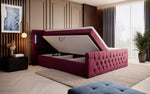 Lade das Bild in den Galerie-Viewer, Elegance Boxspringbett Samt LED USB – Luxus Schlafzimmer mit Stauraum
