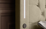 Lade das Bild in den Galerie-Viewer, Elegance Boxspringbett Samt LED USB – Luxus Schlafzimmer mit Stauraum
